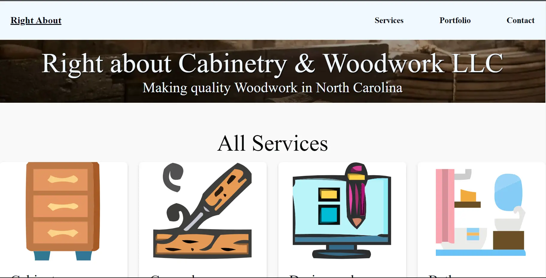 Rightaboutshop is an 11ty Website custom built for a local carpenter.